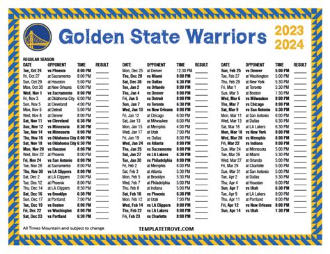 gsw schedule 2023.